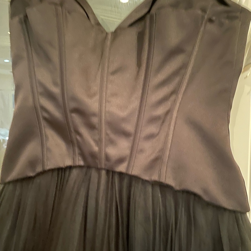 TRULY Black Strapless Dress NWT